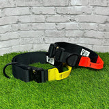 Collar con hebilla informativa de 1,5" (múltiples líneas de texto)