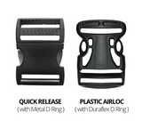 1" Quick Release Buckle Collar (Metal or Plastic)