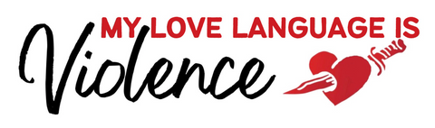 Collier sur le thème "Love Language is Violence" 