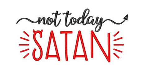 "Not Today Satan" Themed Collar